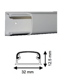 Moulure 12.5X32mm 1 compartiment Long 2m Iboco