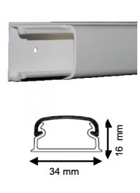 Moulure 16X34mm 1 compartiment Long 2m Iboco