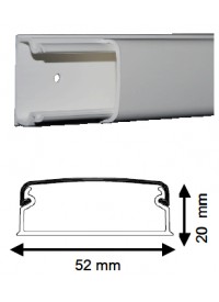 Moulure 20X52mm 1 compartiment Long 2m Iboco