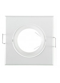 Encadrement Spot Carré Orientable 84X84mm Finition Blanc Miidex Lighting