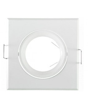 Encadrement Spot Carré Orientable 84X84mm Finition Blanc Miidex Lighting