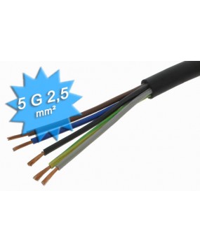 Cable Electrique R02V Rigide 5G2.5 Au mètre