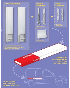 Pack Goulotte Technique de Logement (GTL) 2 Compartiments Legrand Réf 30037