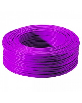 Bobine de Fil électrique Rigide H07VU 1.5 mm² Violet 100 Mètres