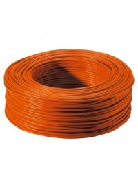 Bobine de Fil électrique Rigide H07VU 1.5 mm² Orange 100 Mètres