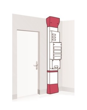 Pack Goulotte Technique de Logement (GTL) 2 Compartiments Planet Wattohm