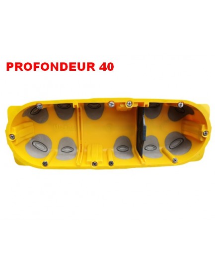 Boite d'encastement 3 postes Batibox Energy Legrand Prof 40mm