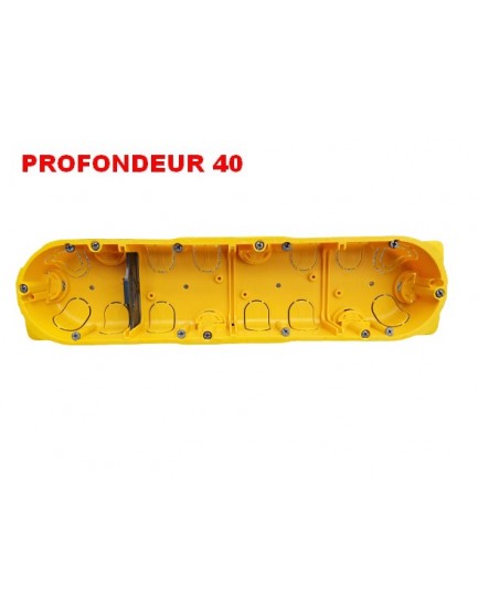 Boîte d'encastrement Cloisons Sèches 4 postes Prof 40mm Legrand