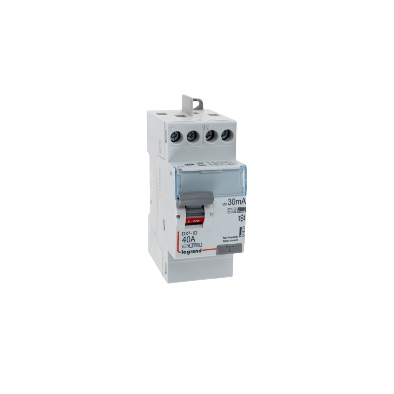 Interruptor diferencial DX³ - 2P- 230V~-40A - tipo Hpi - 30mA - 2 módulos, 411591, 3245064115919