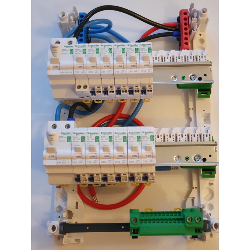 Tableau électrique SCHNEIDER RESI9 pré-cablé 2 rangées - Au Meilleur Prix