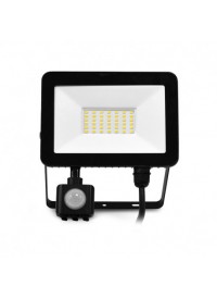 Projecteur LED 30W 4000K Noir Avec détecteur MIIDEX LIGHTING