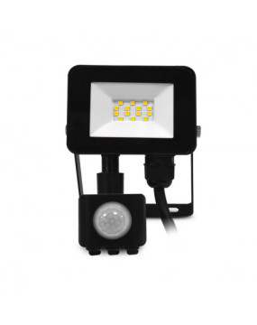 Projecteur LED 10W 3000K Noir Avec détecteur MIIDEX LIGHTING