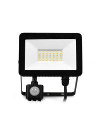 Projecteur LED 30W 3000K Noir Avec détecteur MIIDEX LIGHTING