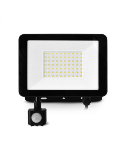 Projecteur LED 50W 4000K Noir Avec détecteur MIIDEX LIGHTING