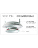 Spot encastrable - rond - douille + ampoule gu10 - blanc - fixe - ip44 - Europole