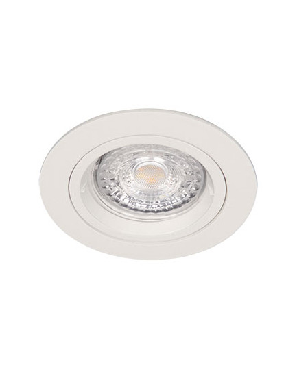 Spot encastrable - rond - douille + ampoule gu10 - blanc - fixe - ip44 - Europole