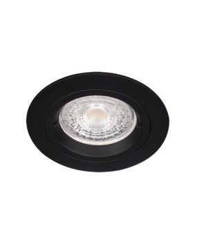 Spot encastrable - rond - douille + ampoule gu10 - noir - fixe - ip44 - Europole