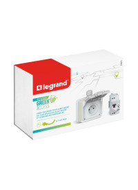 Kit Prise Green up + Patère + disjoncteur différentiel 20A legrand