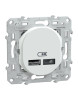 Double Chargeur USB A + C Ovalis Schneider