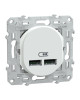 Double Chargeur USB A + A Ovalis Schneider