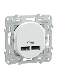 Double Chargeur USB A + A Ovalis Schneider