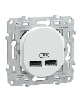 Double Chargeur USB A + A Ovalis Schneider