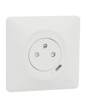 Combi Prise Affleurante + Chargeur USB C Ovalis Schneider