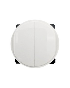Mécanisme + Enjoliveur Interrupteur Double Poussoir Doigt Large Céliane Legrand