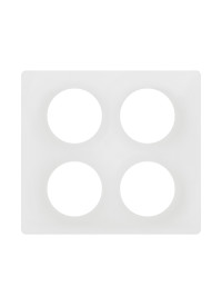 Plaque céliane  - Emaillé Blanc - 2x2 postes Legrand