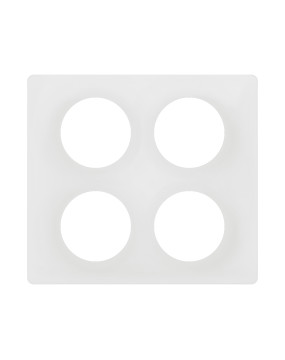 Plaque céliane  - Emaillé Blanc - 2x2 postes Legrand