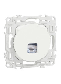 Mécanisme Prise RJ 45 Catégorie 6 STP Blanc craie Odace Schneider