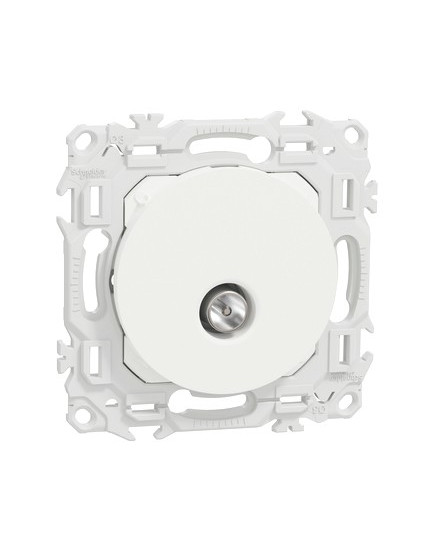 Mécanisme Prise antenne Blanc craie Odace Schneider
