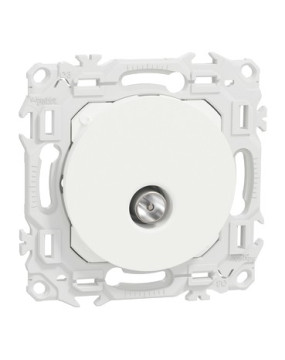 Mécanisme Prise antenne Blanc craie Odace Schneider