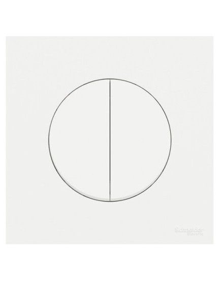 Double Va-et-vient ou poussoir 10AX Complet Blanc Craie Odace Schneider