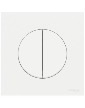 Double Va-et-vient ou poussoir 10AX Blanc Complet Craie Odace Schneider