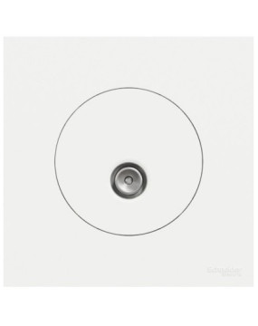 Prise antenne Complète Blanc craie Odace Schneider