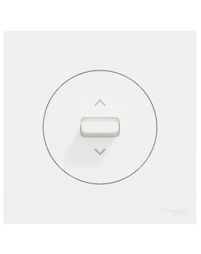 Interrupteur ou Poussoir Volet roulant Complet Blanc craie Odace Schneider