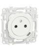 Mécanisme Prise 2P+T affleurante + chargeur USB-C 18W Blanc craie Odace Schneider
