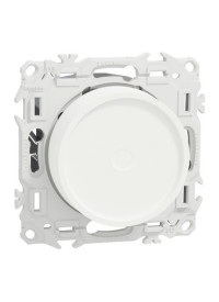 Mécanisme Variateur de lumière universel 2 ou 3 fils Rotatif  Blanc Craie Odace Schneider