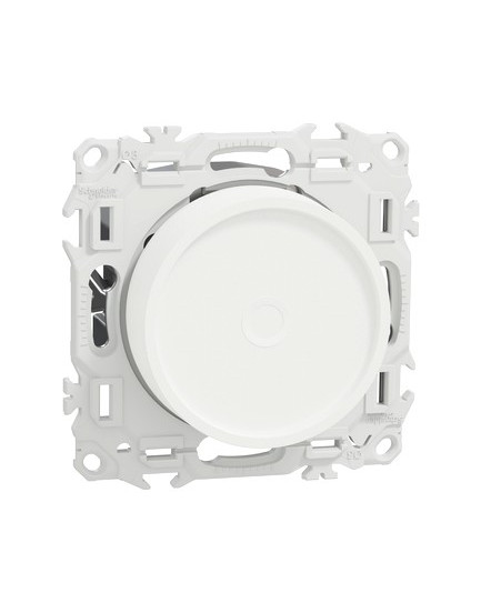 Mécanisme Variateur de lumière universel 2 ou 3 fils Rotatif  Blanc Craie Odace Schneider