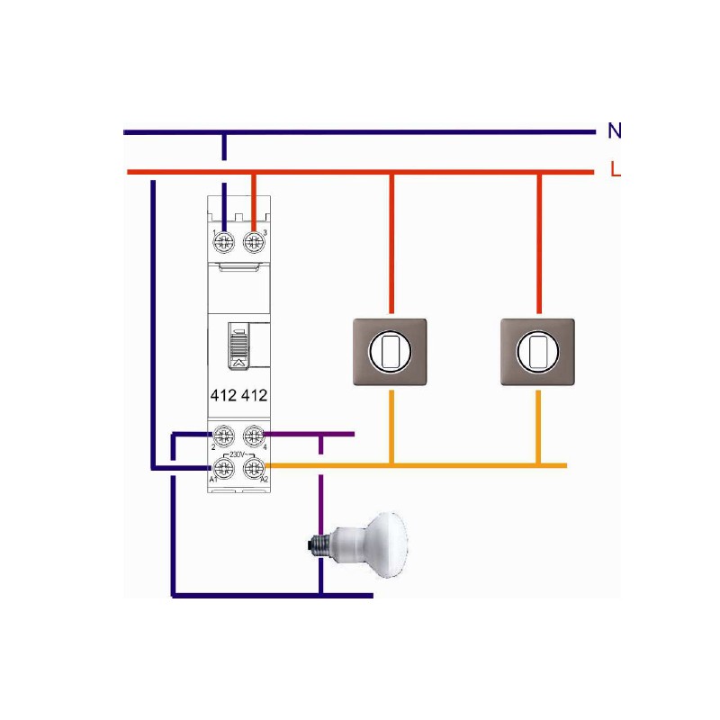 Télérupteur Bipolaire Legrand 16a Réf 412412